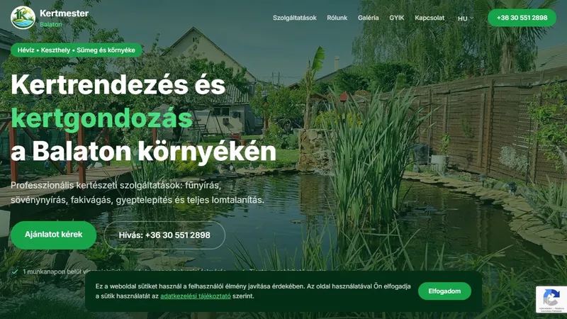 Balatonkertmester.hu – Kertészeti szolgáltatások — Next.js többnyelvű bemutatkozó oldal